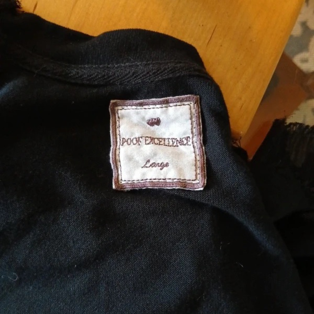 Black Ruffled Open Front Cardigan - Picture 4 of 5